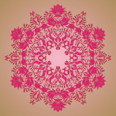 Dekoratif yuvarlak dantel modeli, daire arka plan