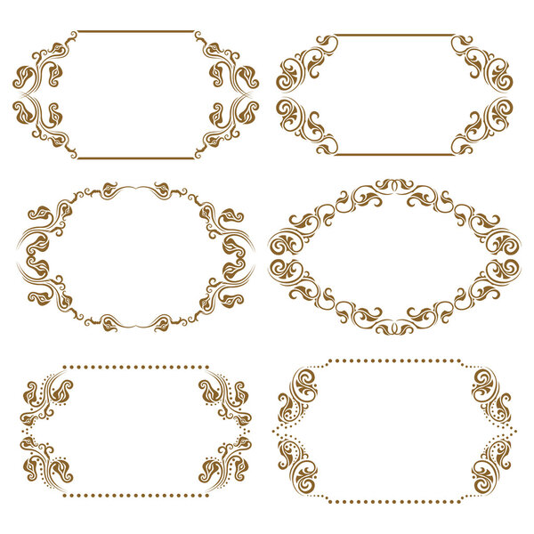 Set of ornate vector frames