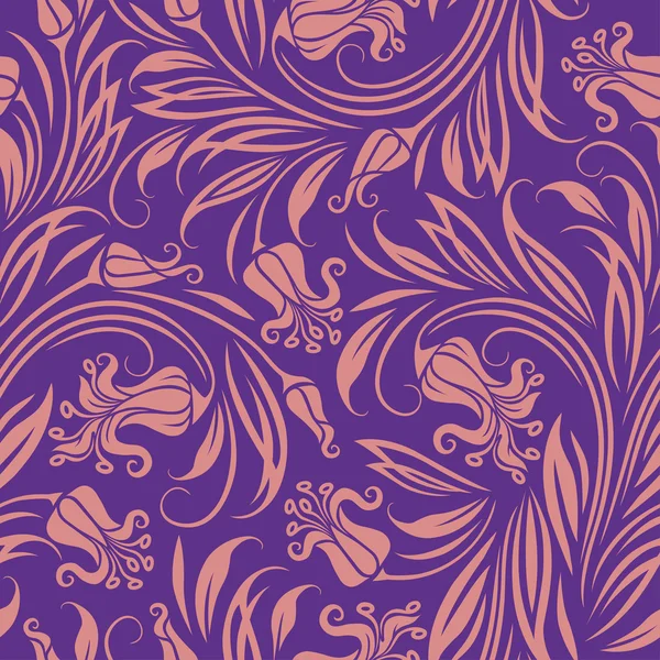 Patrón floral sin costuras — Vector de stock