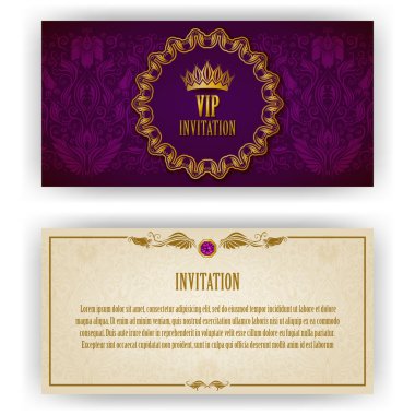 VIP lüks davetiye için şık şablonu