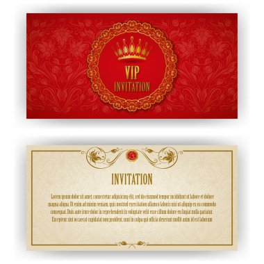 VIP lüks davetiye için şık şablonu