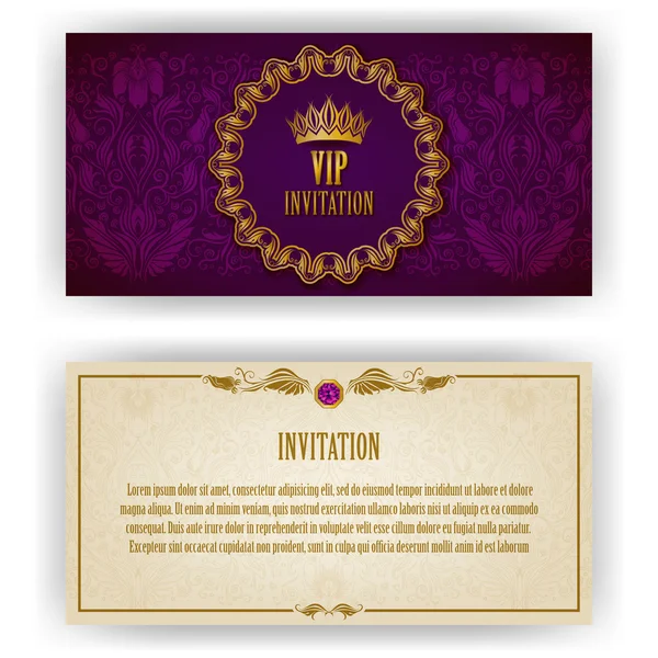 Elegant template for vip luxury invitation — Stock Vector