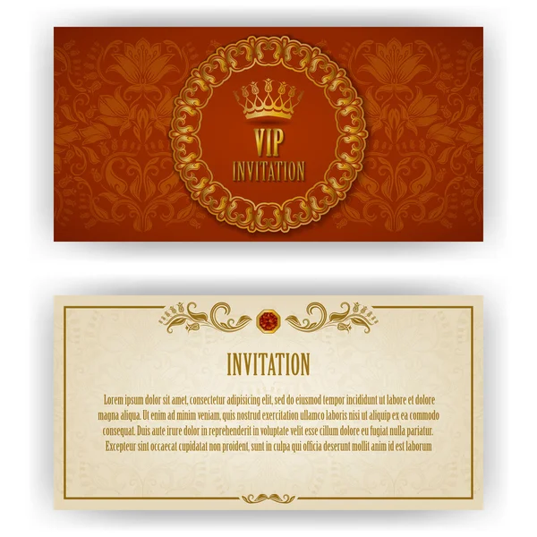 Plantilla elegante para invitación de lujo vip — Vector de stock