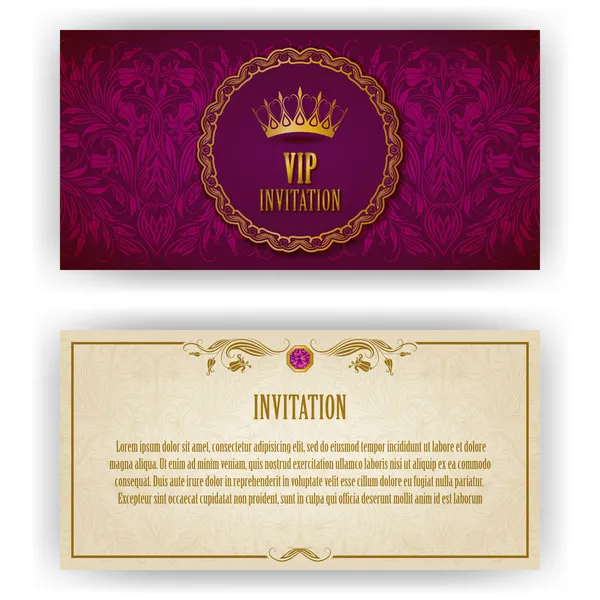 Elegant template for vip luxury invitation — Stock Vector