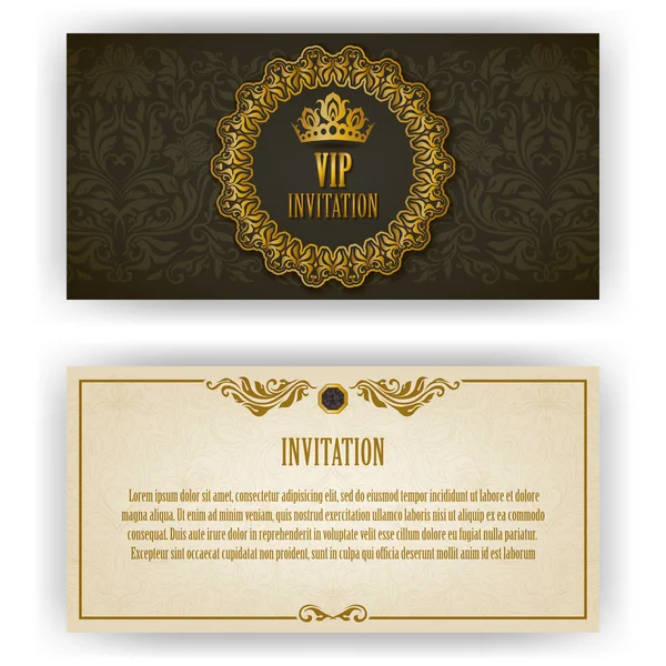 Elegant template for vip luxury invitation — Stock Vector