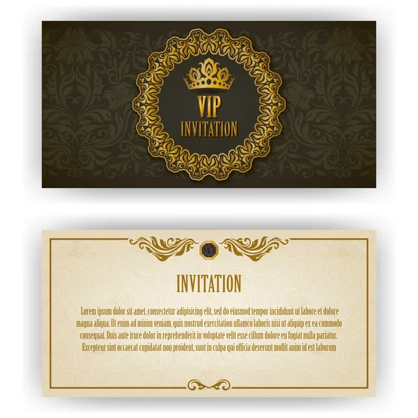 Modèle élégant pour invitation de luxe VIP — Image vectorielle