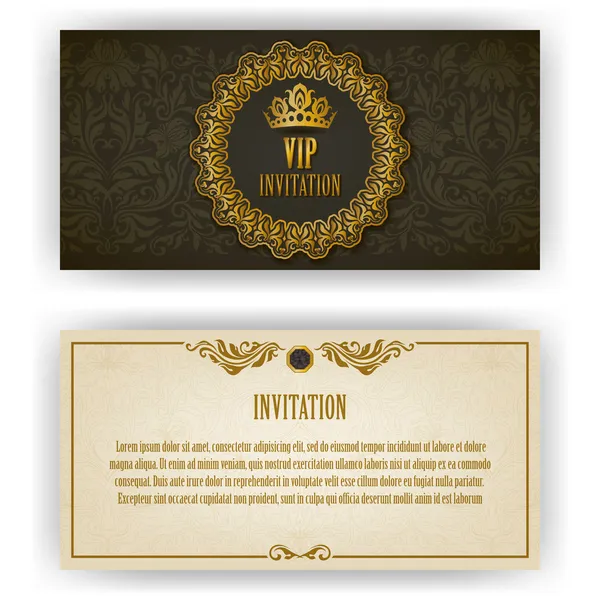 Κομψό πρότυπο για vip πρόσκληση πολυτέλεια Royalty Free Διανύσματα Αρχείου