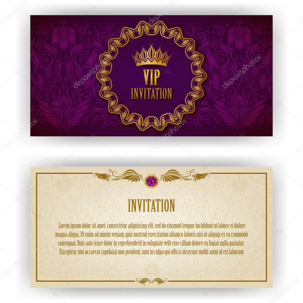 Elegant template for vip luxury invitation