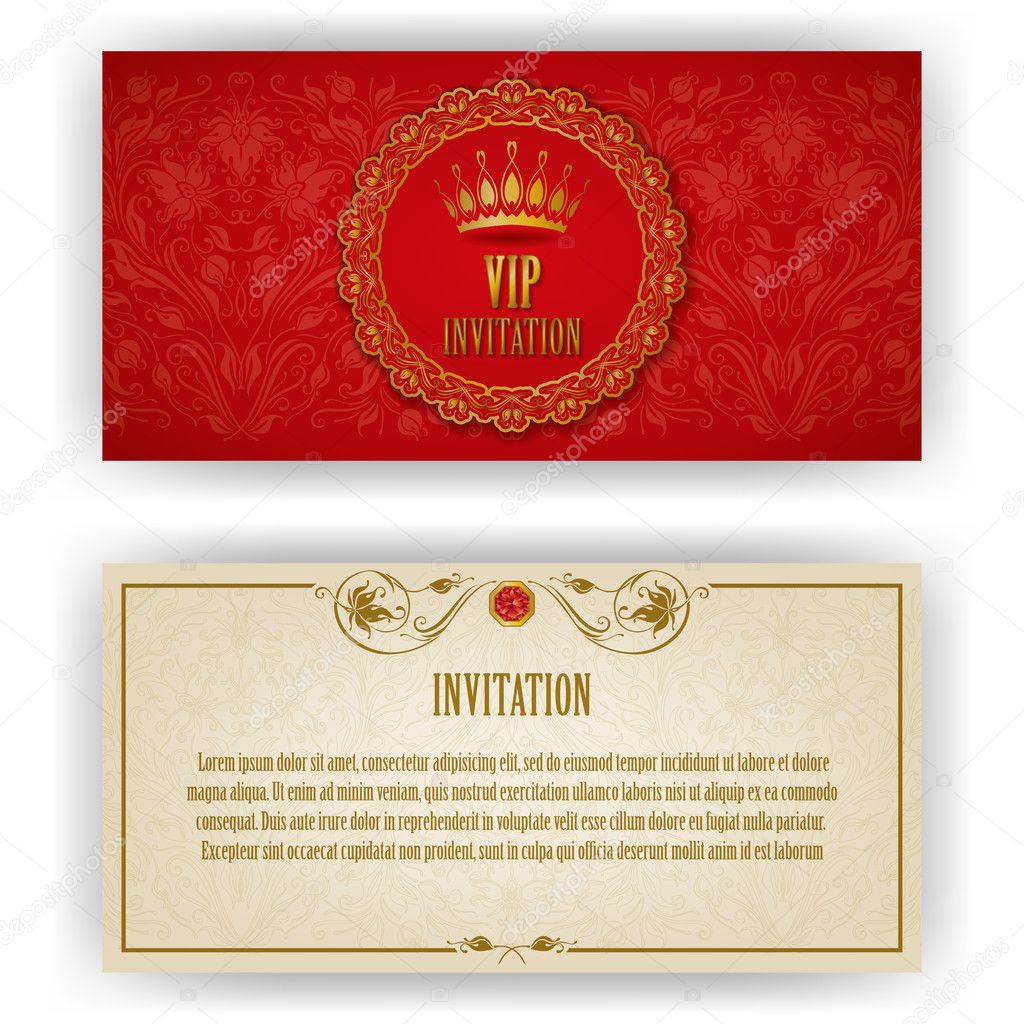 Elegant template for vip luxury invitation