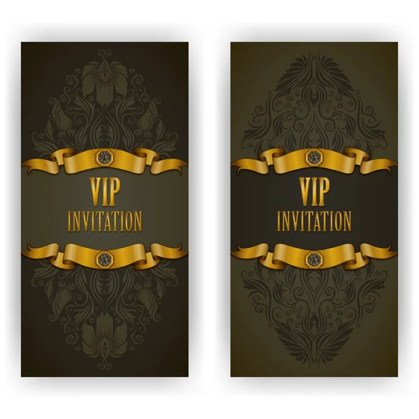 Plantilla elegante para invitación de lujo vip — Vector de stock