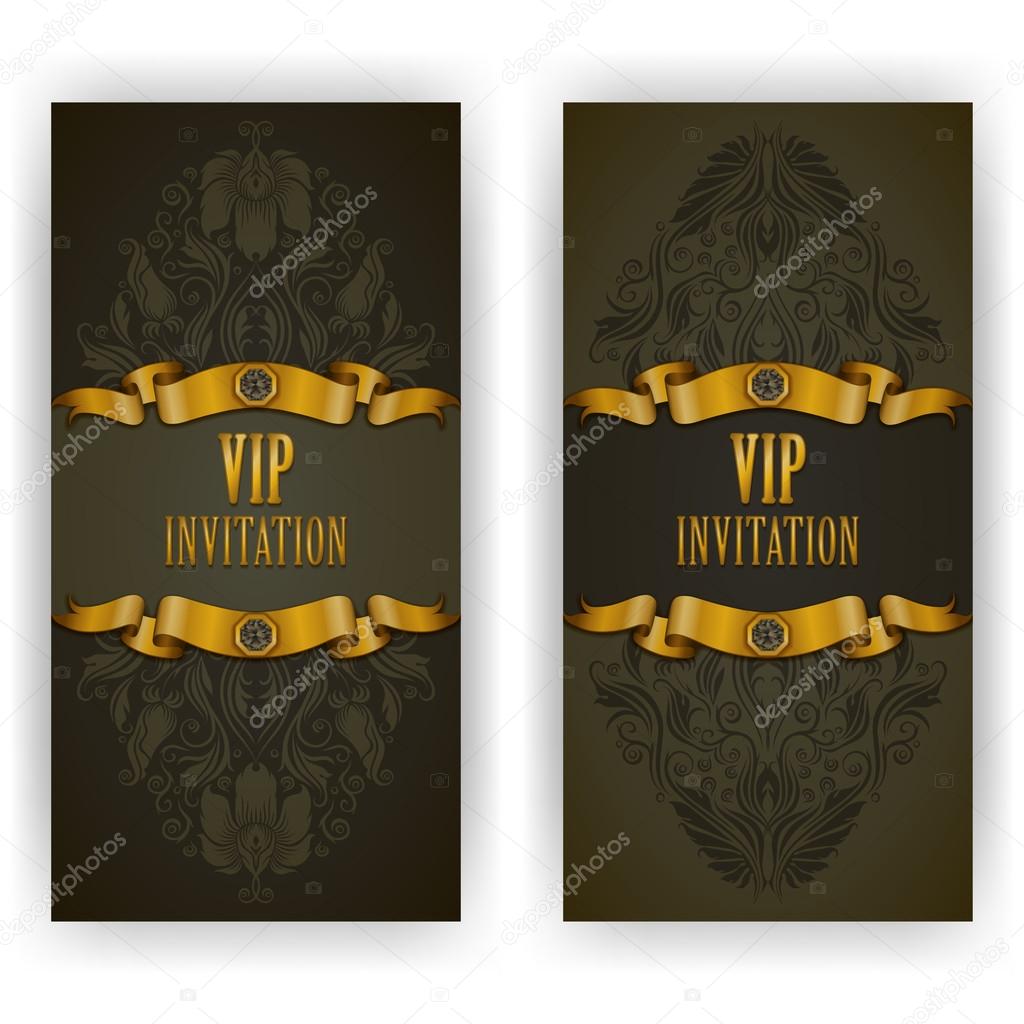 Elegant template for vip luxury invitation