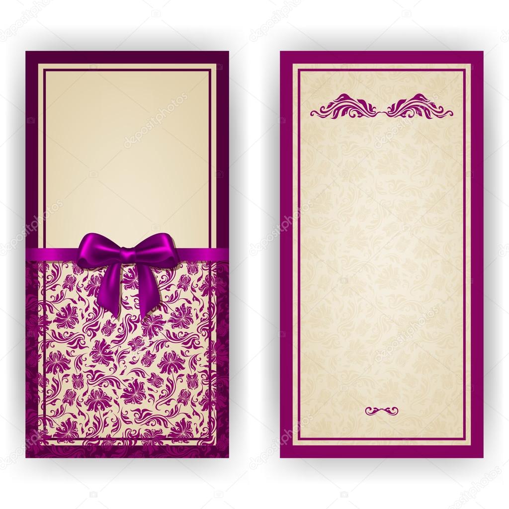 Elegant vector template for luxury invitation, card