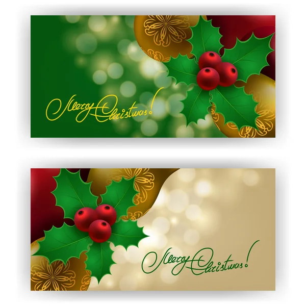 Christmas Background with baubles for inviations — Stock Vector