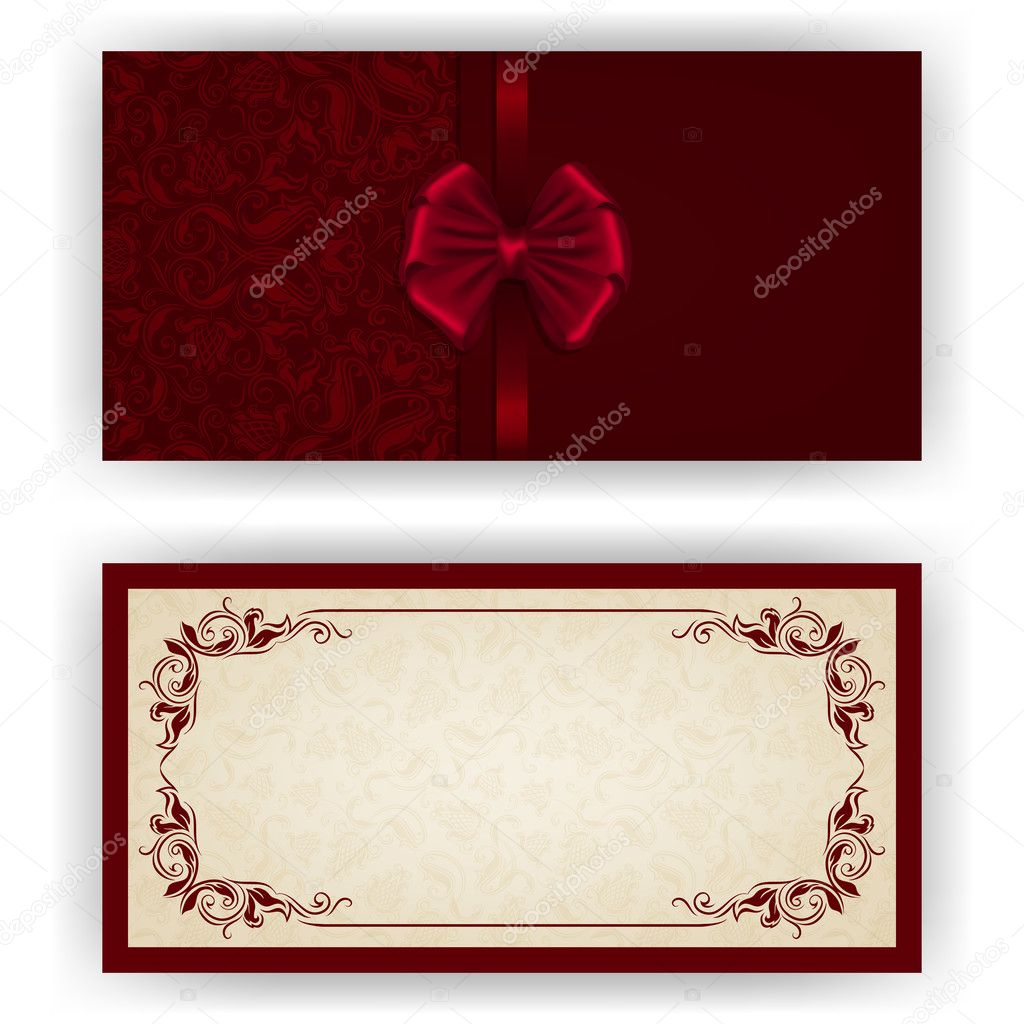 Elegant vector template for luxury invitation, card