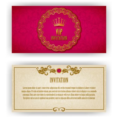 VIP lüks davetiye için şık şablonu