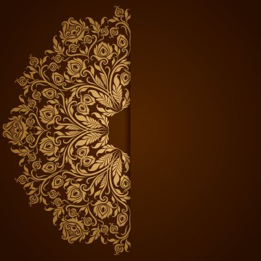 Elegant background with lace ornament clipart