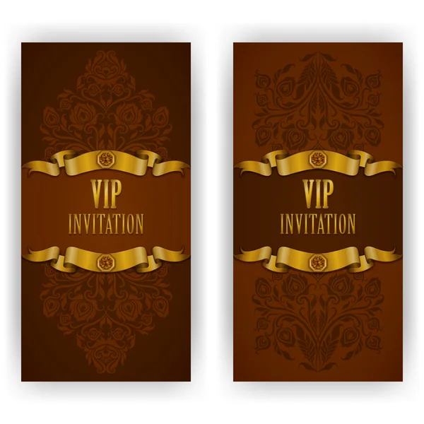 Modèle élégant pour invitation de luxe VIP — Image vectorielle