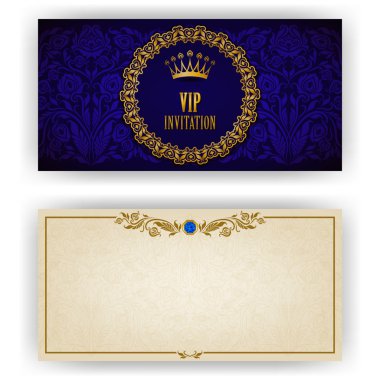 zarif şablon lüks davetiye kartı