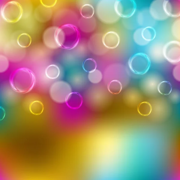 Fundo festivo com bolhas, bokeh — Vetor de Stock