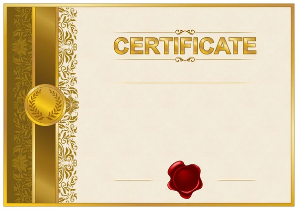 Elegante sjabloon van certificaat, diploma — Stockvector