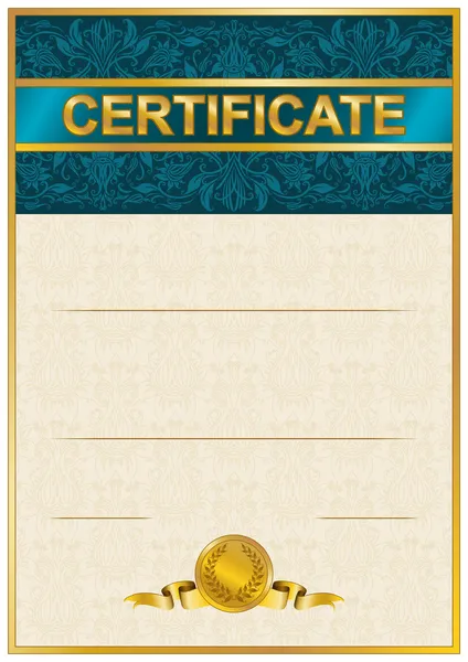 Элегантный шаблон сертификата, диплом — стоковый вектор