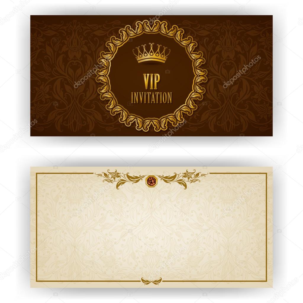 Elegant template for luxury invitation, card