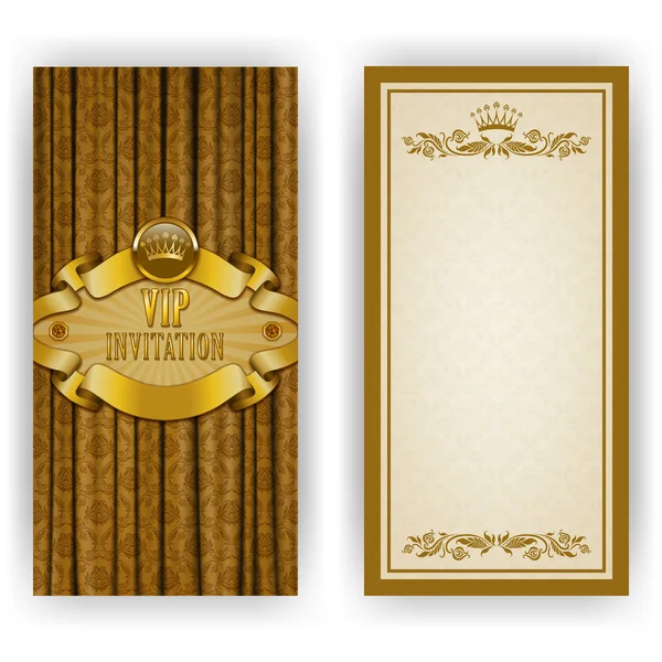 Plantilla elegante para invitación de lujo vip — Vector de stock