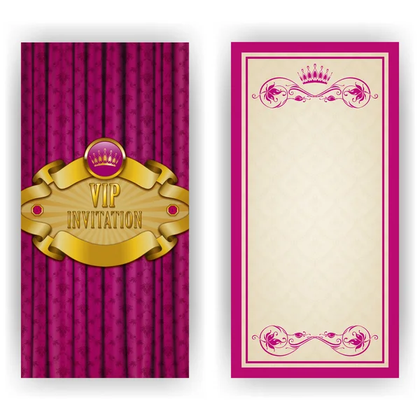 Plantilla elegante para invitación de lujo vip — Vector de stock