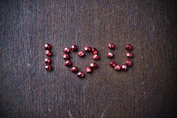 Sfondo con testo Ti amo per San Valentino — Foto Stock