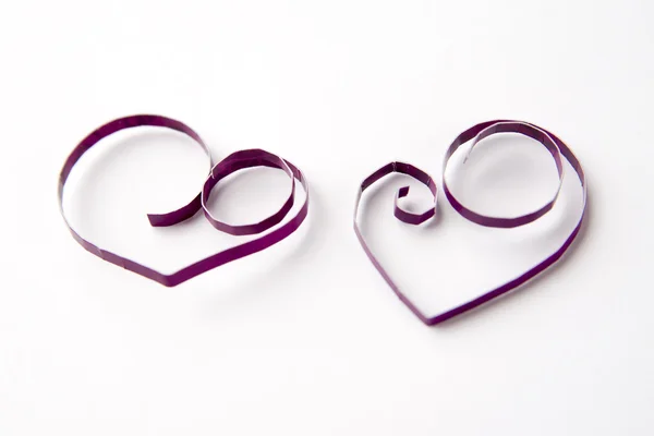 Cuori di quilling di carta durante il giorno di San Valentino — Foto Stock