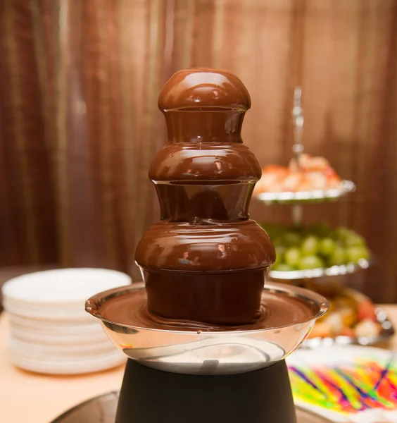 チョコレート噴水 — ストック写真