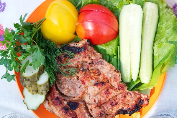 Beef steak grilled — Stock Photo, Image