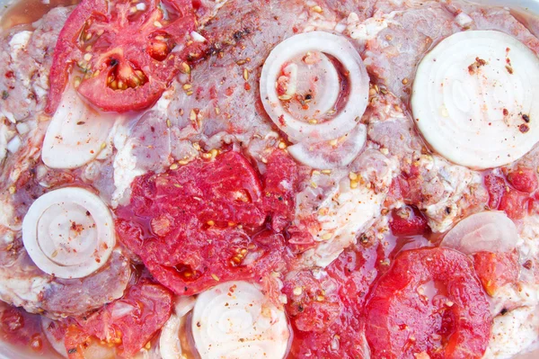 Kebab de carne marinada —  Fotos de Stock