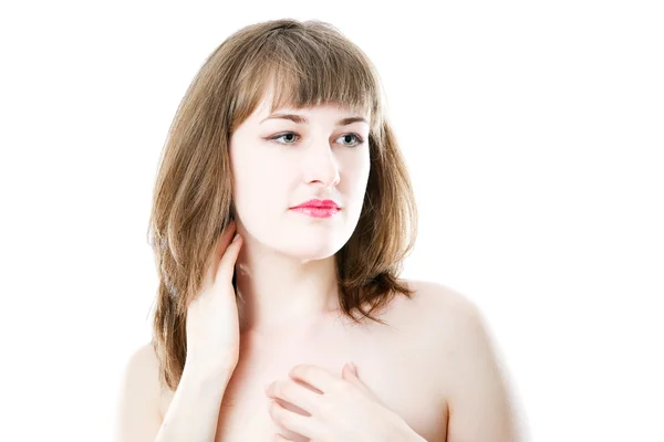 Young girl with long hair — Stock Photo, Image