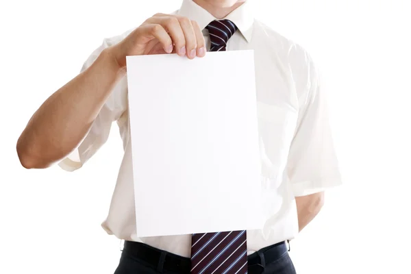 Businessman with paper — Stock Photo, Image