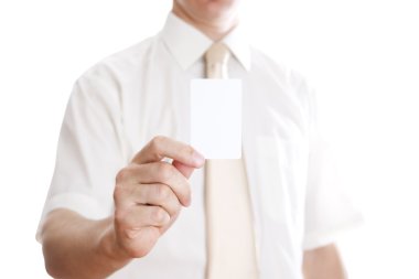 kartı ile işadamı