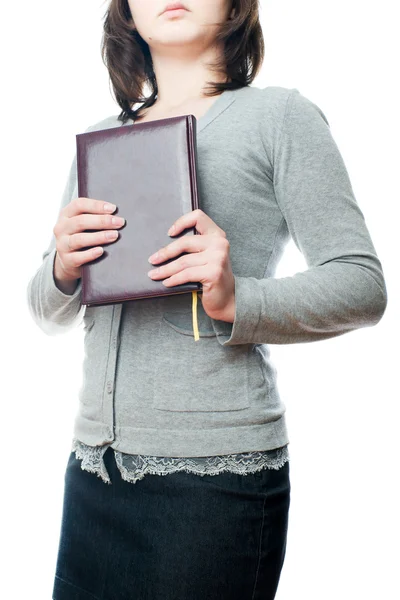 Business woman with diary — Stock Photo, Image