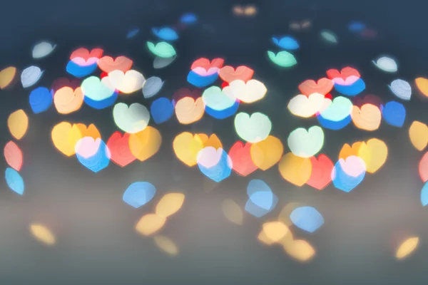 Kolorowe flary w kształcie serca — Zdjęcie stockowe