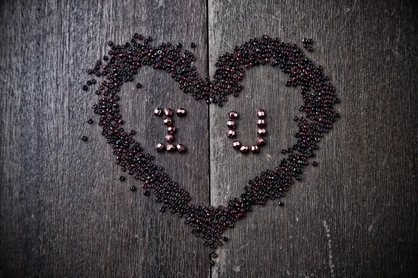 Fondo con texto Te amo para el día de San Valentín — Foto de Stock