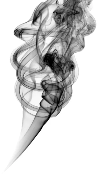 Ciemny dym na białym tle — Zdjęcie stockowe