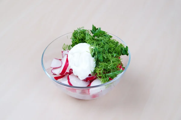 Salada de rabanete — Fotografia de Stock