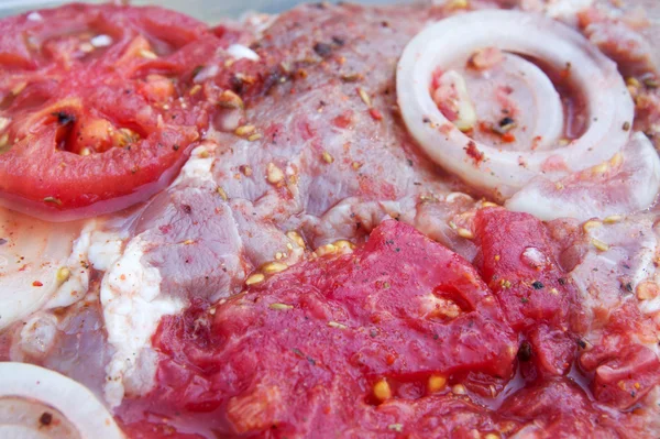 Kebab de carne marinada —  Fotos de Stock
