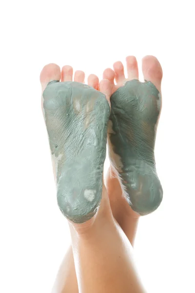 Foot Care. Mud treatment. — Stock Photo, Image