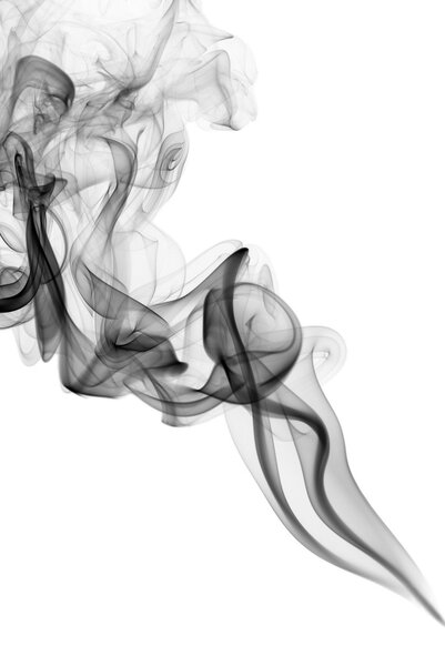 Dark smoke isolated