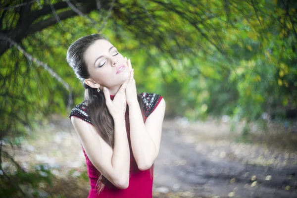 Verão beleza menina retrato — Fotografia de Stock