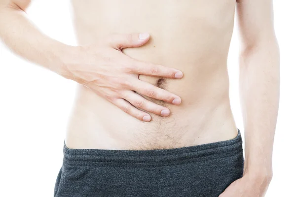 Abdominal pain in men — Stock Photo, Image