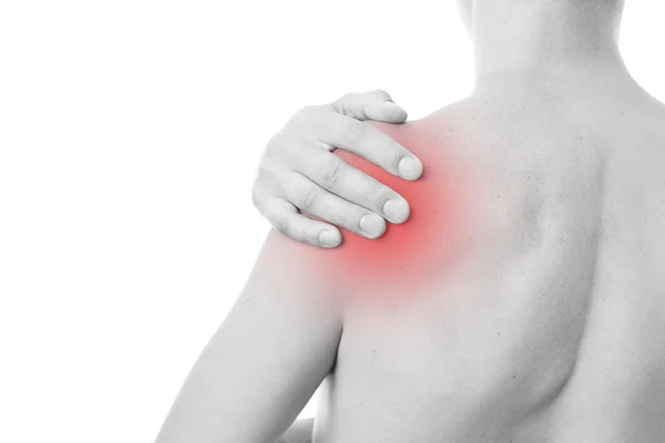 Pain in the men's shoulder — Stock Photo, Image