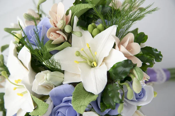 Colorful bouquet of flowers on a white background Stock Picture