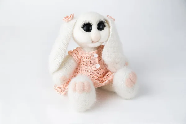 Toy bunny in a gift — Stock Photo, Image