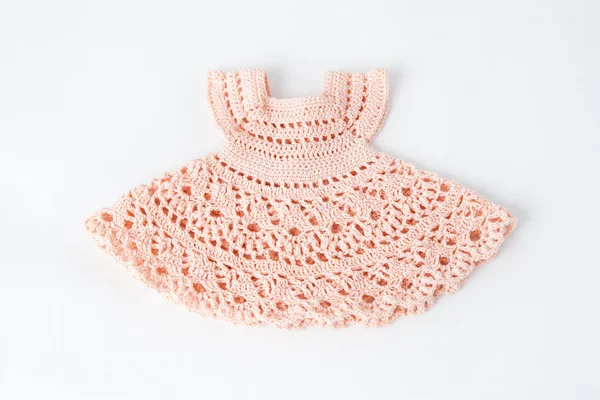 Pink fishnet dress knitted wool — Stock Photo, Image